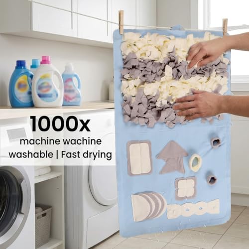 Snuffle Mat for Dogs: Slow Food Interactive Experience - color: Blue, size: Medium 22x38 inch