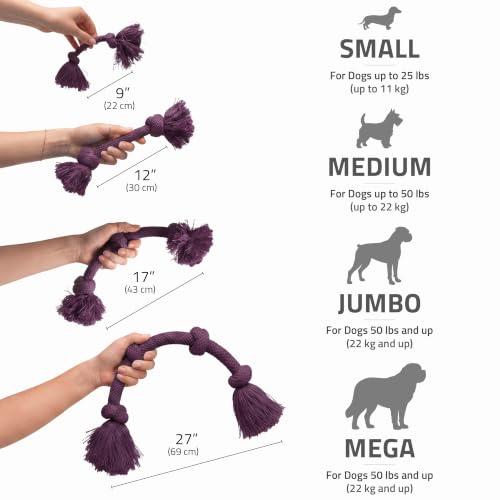 Playology Tug Rope Dog Toys for Medium Dogs - Medium, Bacon Scent - size: Medium, style: Bacon