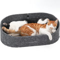 FUKUMARU Cat Scratcher, 24 Inch Sofa Shape Cat Scratching Bed Couch Indoor - color: Grey