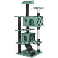 Nova Microdermabrasion 54in Cat Tree Tower for Indoor Cats Multi-Level Cat Condo Cat Bed Furniture with Scratching Post Kittens Activity Center (Green) - color: Green