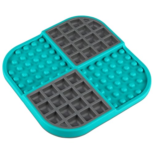 Lickimat Slomo, Dog Slow Feeding Lick Mat, Boredom Anxiety Reducer, Turquoise - color: Turquoise