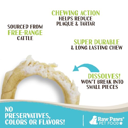 Raw Paws 6-inch Compressed Rawhide Rings for Dogs, 5-Count - Donut Chews - size: 1 Count (Pack of 5)