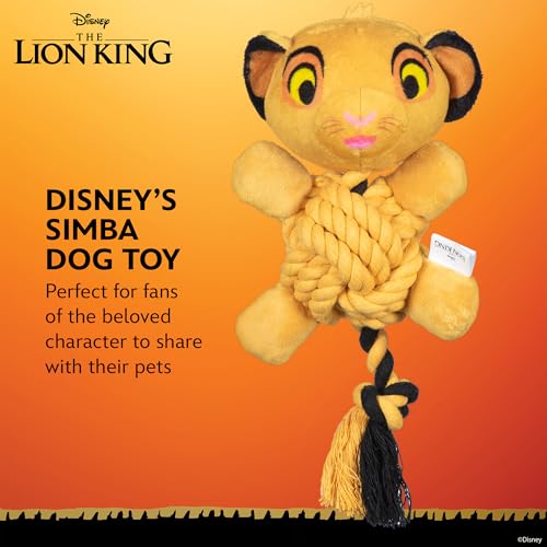 Disney for Pets The Lion King Simba Rope Body Dog Toy, 9 Inch - color: Simba Plush Rope, size: 9 Inch