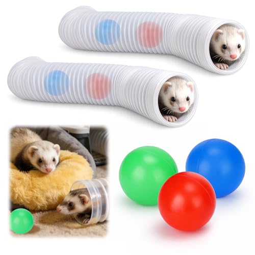 Mity rain 2PCS Ferret Toys with 6 Balls Inclueded - size: 2PCS