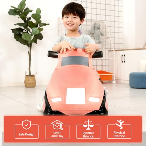 INPANY Kids Bouncy Car Hopper Toys, 2-5 Kids Ride on Car, Gifts Toy for Kid - color: Pink Car