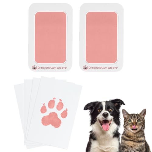 2 Set Paw Print Kit 5.7"x4.1" Paw Print Impression Pink - color: Pink
