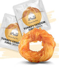 iPaw Turkey Tendon for Dogs, All Natural Human Grade Puppy Chew, Ring - size: 2 pcs