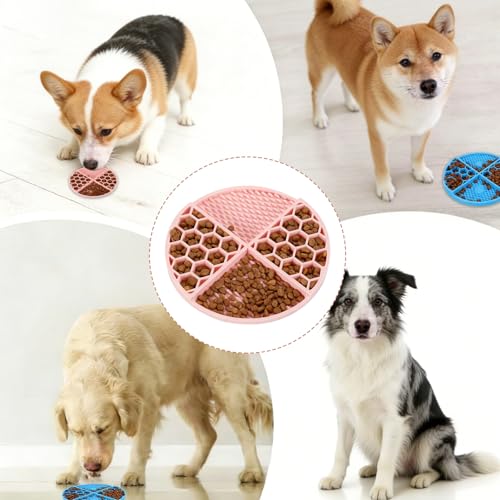 Slow Feeder Dog Bowls, Anti-Choking, Mint Green, Dia: 6.3" - color: Macaron Colors - Mint Green, size: Diameter: 6.3"