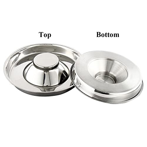 Stainless Steel Pet Bowl for Puppy and Cat, Dog Food and Water Feeding Bowl, Puppies and Kittens Weaning Bowls, Multiple Dogs and Cats Eat and Drink Together (1PC, M) - size: M - 5¼cups/42oz