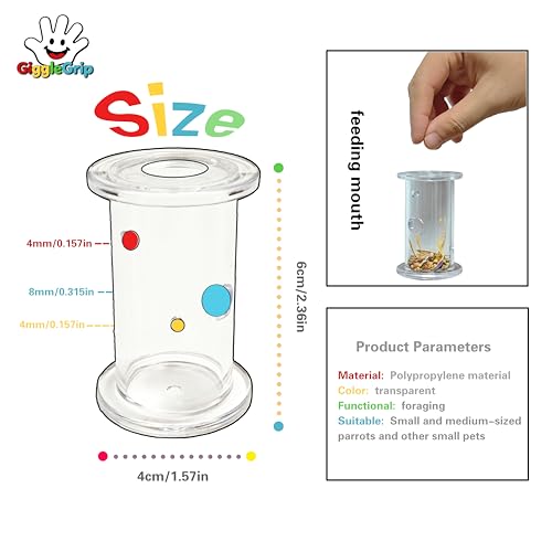 Bird Foraging Toys,Interactive Parrot Training Puzzle & Treat Dispenser, Durable Plastic Enrichment Toys for Cockatiels, Conures, Parakeets, Budgies(Pack4) - color: purple