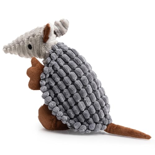 Hollypet Armadillo Squeaky Puppy Dog Toys for Small Medium Dogs, 8" - color: Dark Gray, size: 8 IN