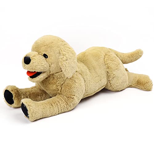 LotFancy Dog Stuffed Animals Plush, 21" Soft Cuddly Golden Retriever Plush Toys, Large Stuffed Dog, Puppy Dog Stuffed Animals, Easter Birthday Gift for Kids Girls Boys - color: Beige, size: 21 inch