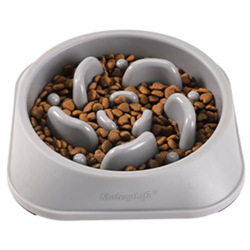 MateeyLife 1-Pack Slow Feeder Dog Bowls, 2 Cups, Dog Puzzle Feeder Bowl - color: I-Gray, size: Medium