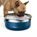 Gardner Pet Slow Water Bowl for Dogs, Stainless Steel Dog Water Bowl, 2L - color: Blue, size: Small (2L)