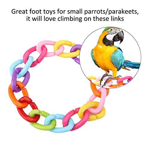 Sturdy Plastic Links for Large Bird Chains,Harrisons Bird Food,Toys 100Pcs Plastic C Clips Hooks Chain Links DIY Parrot Toys Mix Color