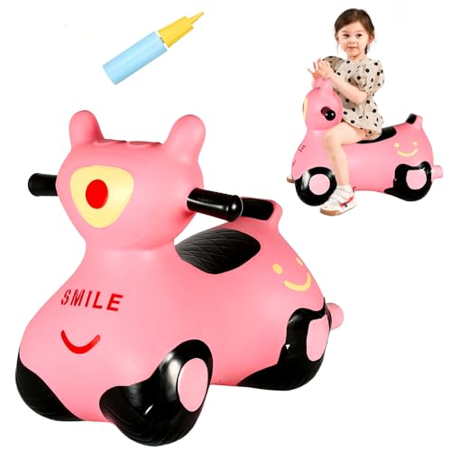 INPANY Kids Bouncy Car Hopper Toys, 2-5 Kids Ride on Car, Gifts Toy for Kid - color: Pink Car2