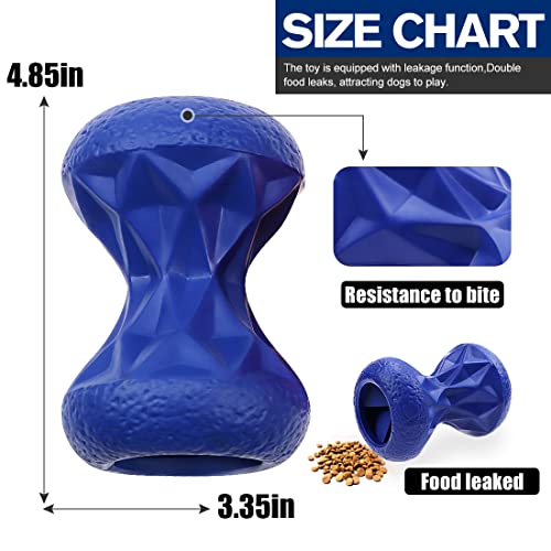Interactive Treat Dispensing Dog Toys, Durable Puzzle Toy for Large Dogs - color: Prussian Blue, size: Large