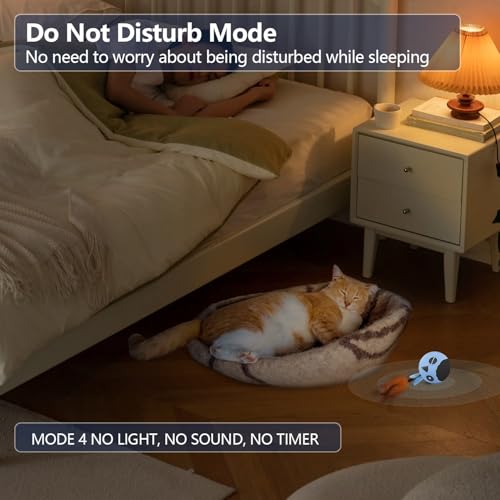Cat Toys Ball, Smart Motion Sensor Moving Ball with 4 Sounds& 3 Speed Modes - color: Sky- Blue