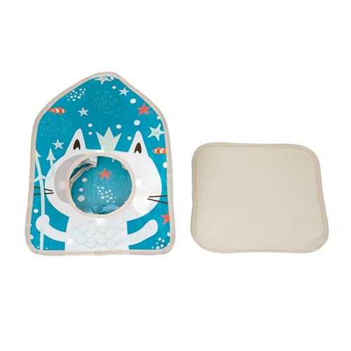 Kitty City Ocean-Themed Pop-Up Cat House, Collapsible Indoor Cat Hideout with Peekaboo Openings, Lightweight Foldable Kitty Play Furniture for Play & Lounging