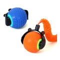 Tri-San Smart Automatic Interactive Cat Toy Ball, Rechargeable LED Moving Kitten Toy with Detachable Teaser Tail for Indoor Cat Hunting Exercise