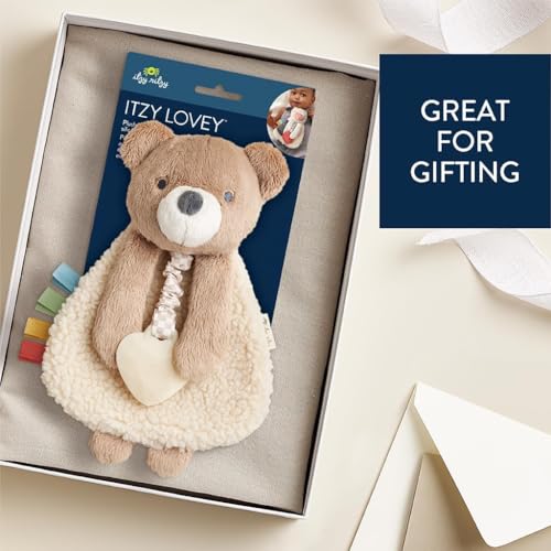 Itzy Ritzy Lovey Including Teether, Teething Relief, 0 Months & Up (Bear) - color: Bear