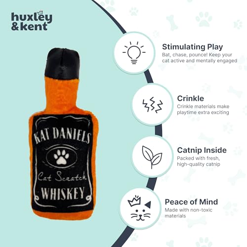Huxley & Kent Plush Crinkle Catnip Cat Toy, Kat Daniels Whiskey - style: Kat Daniels Whiskey
