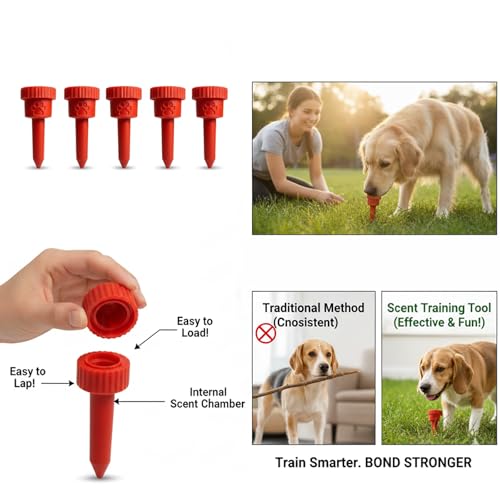 Dog Scent Training Tees 5-Pack | Professional Red Detection Training Tool Kit | Enhance Canine Scent Detection & Strengthen Bond | Dog Scent Training Kit for All Dogs