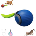 Teazys Cat Toy Turbo Tail 3.0,Interactive Cat Toy Ball, Automatic Cat Toy with Tail, Electric Rolling Ball on Carpet, Cat Enrichment Toys for Small/Medium/Large Cats to Keep Them Busy (Blue) - color: Blue