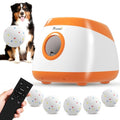 PawHut Automatic Dog Ball Launcher, Rechargeable Dog Ball Thrower with Remote Control, 3 Adjustable Distance (40ft/60ft/80ft), 6 ETPU Tennis Fetch Toys 2.5", Low Noise, for Medium Large Breeds, Orange - color: Orange
