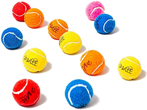 Midlee Mini Dog Tennis Balls, 1.5", Assorted Colors, Set of 25