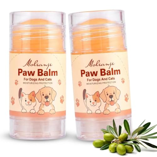 2-Pack Dog Paw Balm Sticks, Lick-Safe Moisturizer for Dry Paws & Nose - color: Two oranges