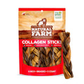 Natural Farm Braided Collagen Chews for Dogs (6 Inch, 5 Pack)