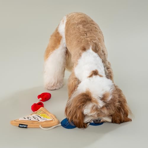 CHEWFFON Crepe Snuffle Dog Toy, Interactive Play with Treat Pockets - style: Crepe