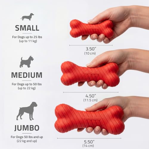 Playology Dual Layer Bone Dog Chew Toy - Jumbo, Beef Scent - size: Jumbo, style: Beef