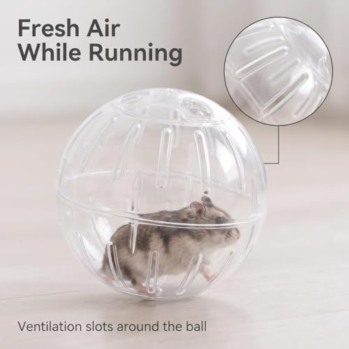 1Pc Transparent Small Pets Exercise Ball Dwarf Hamster Mute Running Spinner Play Toy for Junior Hedgehog Gerbil Hamster Exercise Ball,Small Animals Supplies