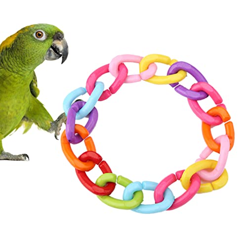 Sturdy Plastic Links for Large Bird Chains,Harrisons Bird Food,Toys 100Pcs Plastic C Clips Hooks Chain Links DIY Parrot Toys Mix Color