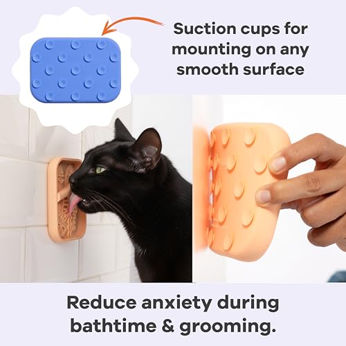 Sardina - Silicone Lick Mat + Slow Feeder for Cats & Small Dogs (Cobalt) - color: Cobalt