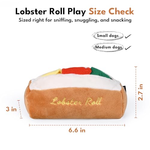 CHEWFFON Lobster Roll Snuffle Dog Toy, Interactive Nose Work Puzzle - style: Lobster Roll