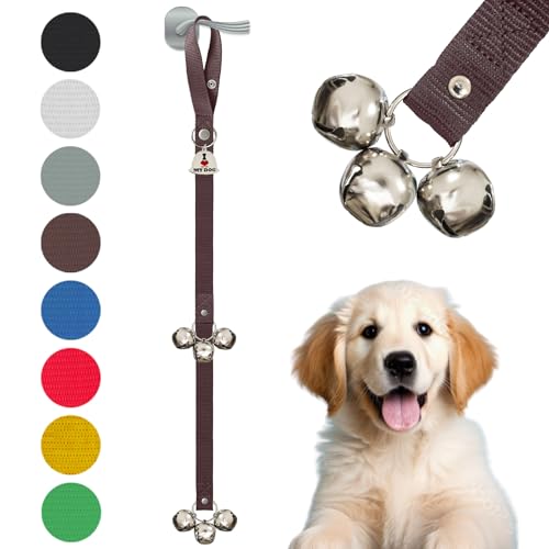 Caldwell's Pet Supply Co. Dog Potty Bells, Dog Door Bell, Bells to Go Outside, Potty Training Bell, Dogs Doorbell, Dogs Potty Doorbell, Ring to Go Pee, All Breed Puppy Training Tool - color: Brown, size: One Potty Bell