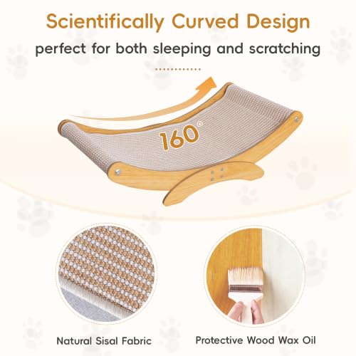 Extra-Larger Sisal Cat Scratcher Bed, Furniture Protector for Indoor Cats - size: Extra Large