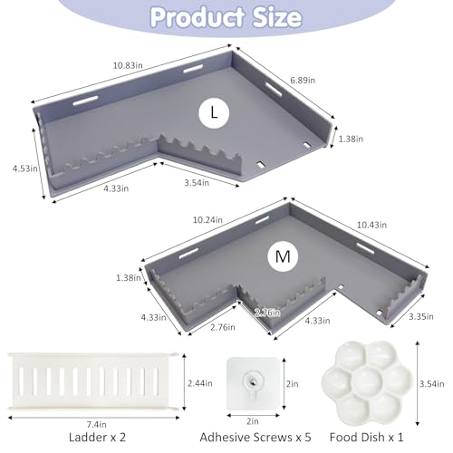 Hermit Crab Climbing Platform Habitat Tank Accessories - color: Grey