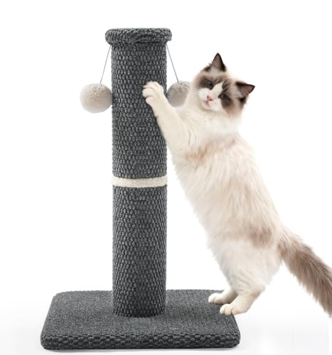 Made4Pets Cat Scratching Post, Carpet Cat Scratcher for Indoor Cats, 23.6" - color: Dark Grey, size: 23.6"