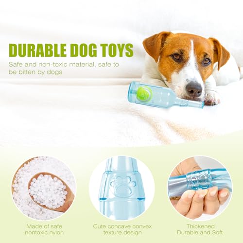 Dog Toy - Floating Fetch Toy with Squeak, Tennis Ball Inside (Single Large) - color: large