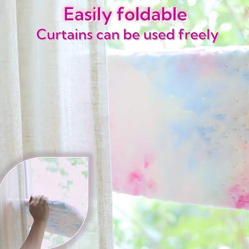 Foldable Cat Window Perch, Sturdy Cat Hammock with Strong Suction Cups for Large Cats, Cordless, Gradient Color Shiny Fabric, Cute Pet Seat Bed for Cats Indoor with Movable Toy Hooks (Large) - size: L (23.5'L x11.2'W x7.8'H)