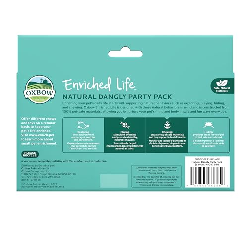 Oxbow Natural Dangly Party Pack, Rabbit & Guinea Pig Toys, Enrichment - style: Dangly Pack