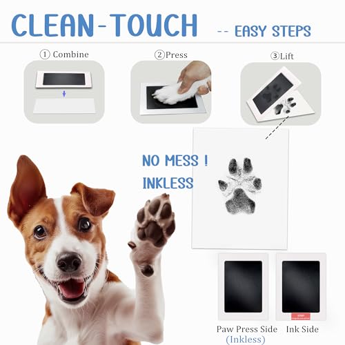 MYPAWLETS Inkless Paw Print Kit,Ink Pads for Dog,Cat,2 Pack-L - size: Large (2 Pack)