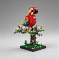 3D Scarlet Macaw Bird Micro Blocks Set - 900Pcs Tropical Model