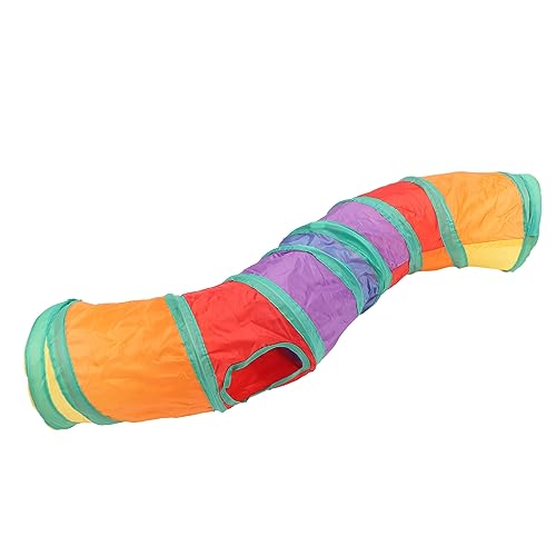 Cat Play Tunnel,Occupiedpet Collapsible Cube Tent with 3 Entry Points - color: S-shaped