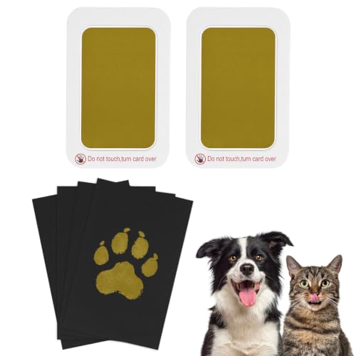 2 Set Paw Print Kit 5.7"x4.1" Paw Print Impression Gold - color: Gold