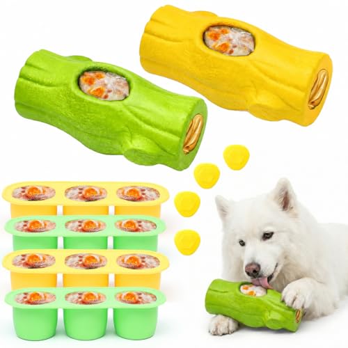 2 Pack Dog Toys for Aggressive Chewers Yellow & Green - color: Yellow & Green